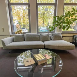 Sofa Andes Bezug Stoff Gent Grau Füße Pulverbeschichtet Schwarz Grau