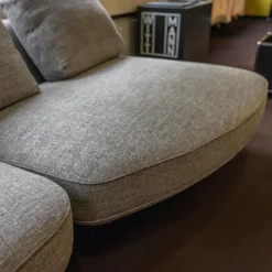 Sofa Andes Bezug Stoff Gent Grau Füße Pulverbeschichtet Schwarz Grau