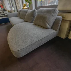 Sofa Andes Bezug Stoff Gent Grau Füße Pulverbeschichtet Schwarz Grau