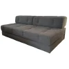 Sofa Atrium Stoff Spellbound Silver Mist 093 Grau Füße Schwarz Mit Schlaffunktion