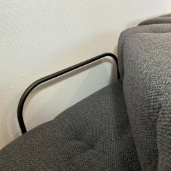 Sofa Atrium Stoff Spellbound Silver Mist 093 Grau Füße Schwarz Mit Schlaffunktion