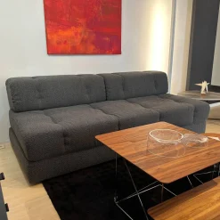 Sofa Atrium Stoff Spellbound Silver Mist 093 Grau Füße Schwarz Mit Schlaffunktion