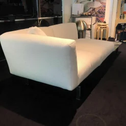 Sofa Avio Stoff Capraia 01CP Weiß mit Marmortisch