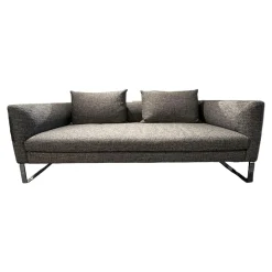 Sofa Avola Stoff Prime Anthrazit Grau Gestell In Chromkufe
