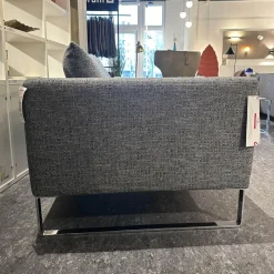 Sofa Avola Stoff Prime Anthrazit Grau Gestell In Chromkufe