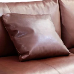 Sofa Axel 3.5-Sitzer Bezug Leder Rancho Sienna L50 Kufengestell Edelstahl