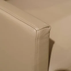 Sofa Cara H-SOB SB168 Bezug Leder 38.102 Beigegrau Inklusive 2 Kissen