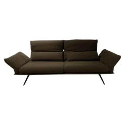 Sofa Ceda Stoff 20 Sherpa 84 Braun Rot Gestell Metall Schwarz Matt Pulverbeschichtet Inklusive Kissen