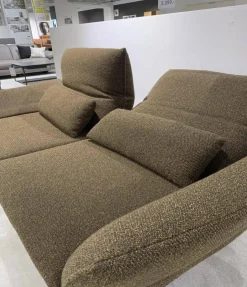 Sofa Ceda Stoff 20 Sherpa 84 Braun Rot Gestell Metall Schwarz Matt Pulverbeschichtet Inklusive Kissen