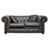 Sofa Chester Leder Pelle SC 80 Nero Schwarz