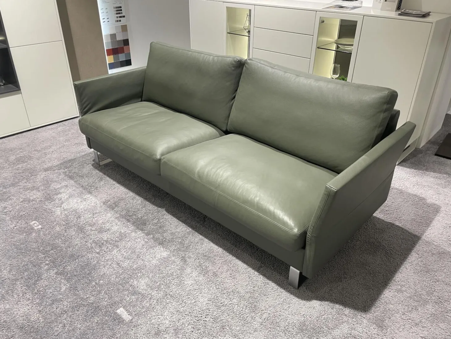 Sofa Classics CL990 R Leder 170 163 Olive Grün Kufe Metall