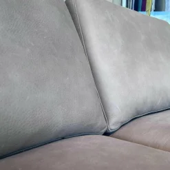 Sofa Coco Reines Anilin Leder Java Basalt Füsse Holz Wengefarbig Gebeizt