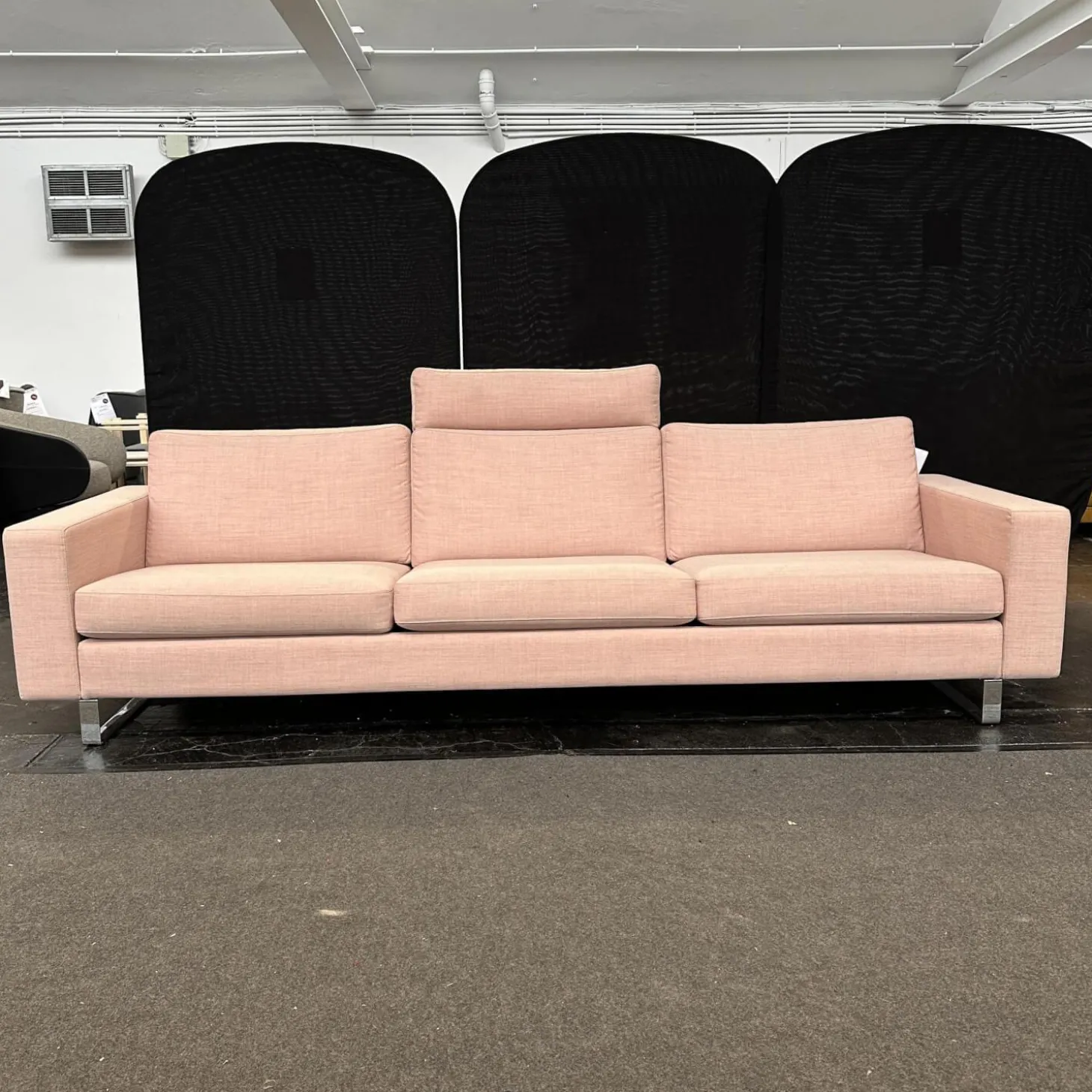 Sofa Conseta Bezug Stoff A0316 Canvas 100 614 Rosa Metallkufe Verchromt Inklusive Kopfstütze