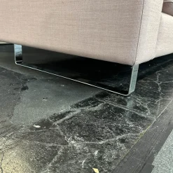 Sofa Conseta Bezug Stoff A0316 Canvas 100 614 Rosa Metallkufe Verchromt Inklusive Kopfstütze