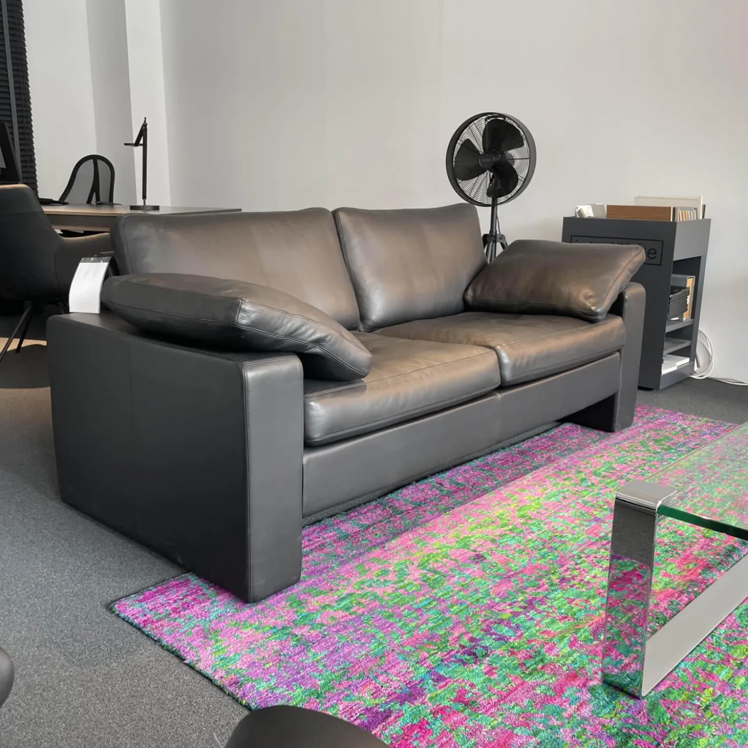 Sofa Conseta Leder 286 Schwarz