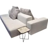 Sofa Crossline Stoff Porto 101 Creme Weiß mit 3 Kissen