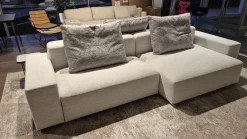 Sofa Crossline Stoff Porto 101 Creme Weiß mit 3 Kissen