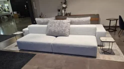 Sofa Crossline Stoff Porto 101 Creme Weiß mit 3 Kissen