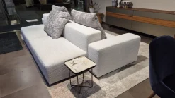 Sofa Crossline Stoff Porto 101 Creme Weiß mit 3 Kissen