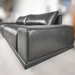 Sofa Cube Lounge Leder Space Schwarz