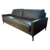 Sofa Cuneo 100 Leder Seminole 51 Nachtgrau Anthrazit Schwebefuß Eric Schwarz