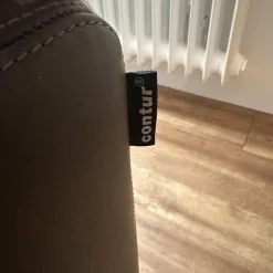 Sofa Cuneo 100 Leder Seminole 51 Nachtgrau Anthrazit Schwebefuß Eric Schwarz