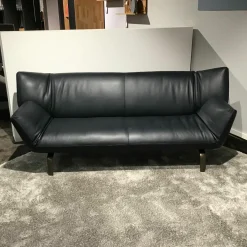 Sofa Devon 3-Sitzer Leder 14410 Raffino 130 Dragonfly Schwarz