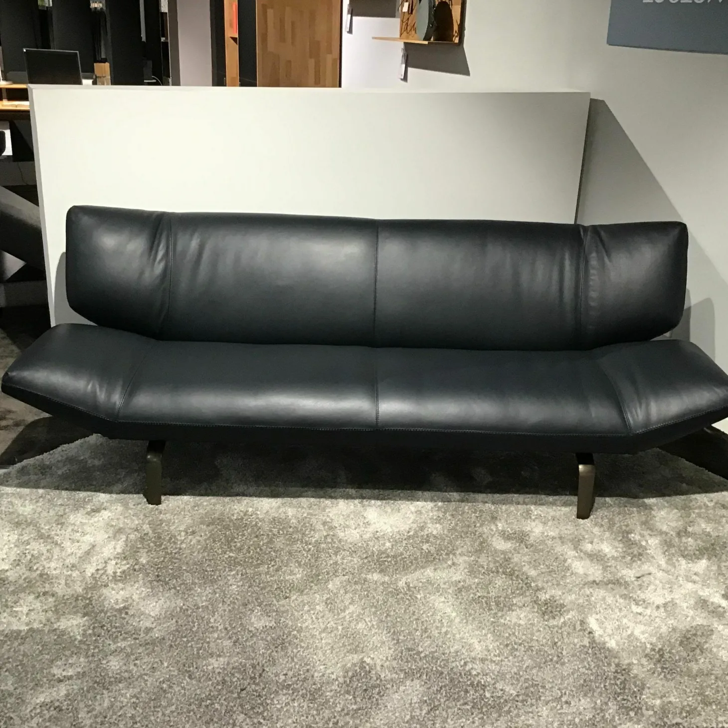 Sofa Devon 3-Sitzer Leder 14410 Raffino 130 Dragonfly Schwarz