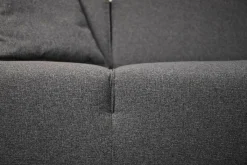 Sofa Donovan Stoff Robin Anthrazit mit 2 Hockern