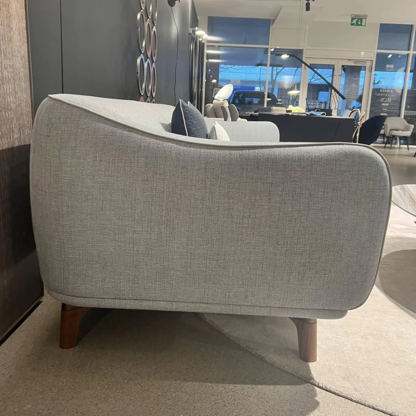 Sofa Drive Stoff D Cielo 6356 Blau mit 2 Kissen