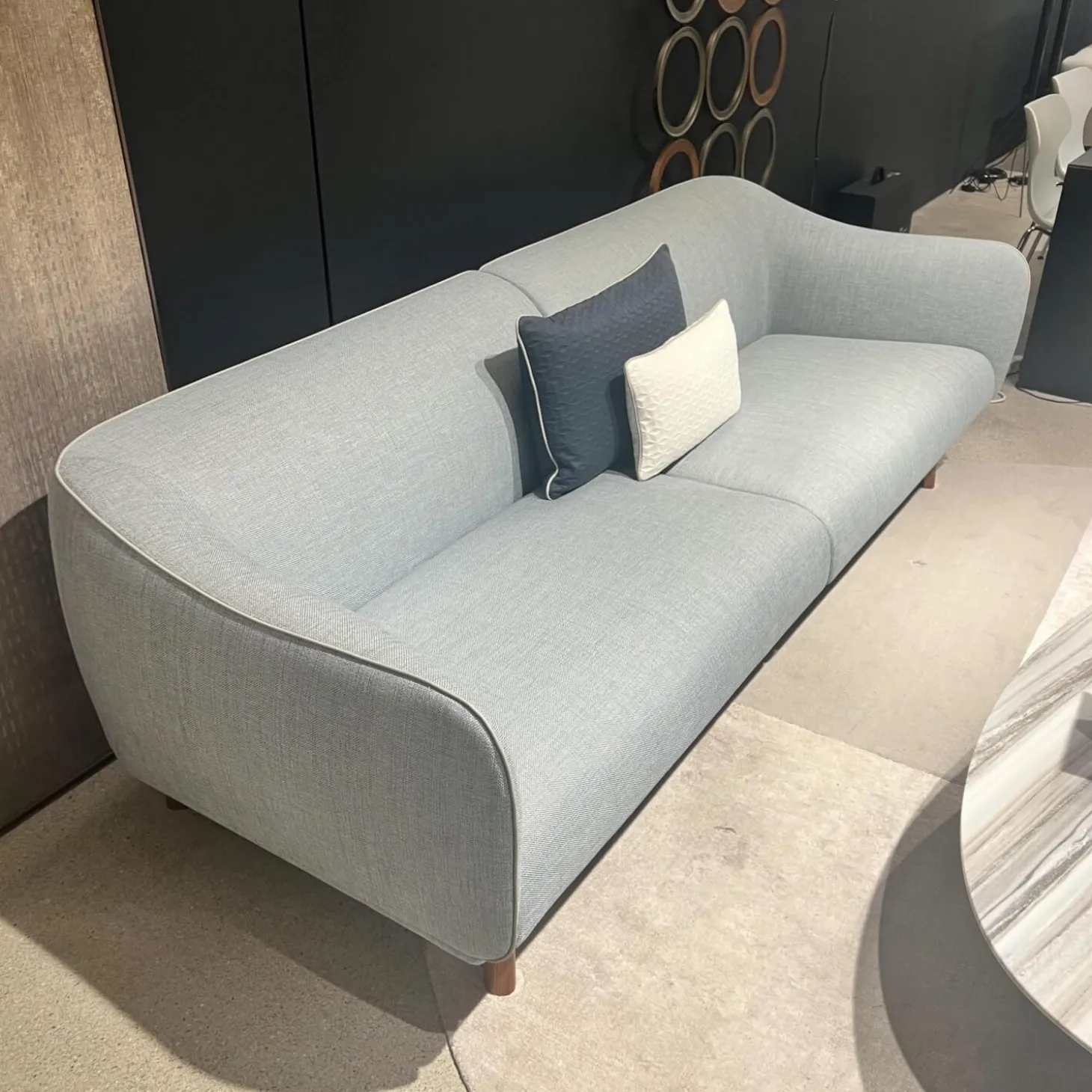 Sofa Drive Stoff D Cielo 6356 Blau mit 2 Kissen