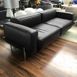 Sofa DS 0022/323 Leder Touch Espresso Gestell Metall