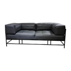 Sofa Easy Pieces 2 Leder La Plume 5663 99 Anthrazit Rahmen Schwarz Pulverbeschichtet