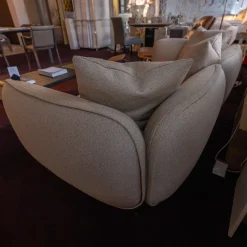 Sofa Echo Bezug Stoff Mica Melba Grau Gestell Metall Schwarz