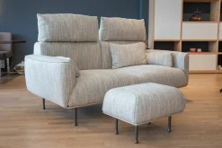 Sofa Eden Stoff Dodo C0206 Beige mit Hocker