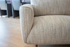 Sofa Eden Stoff Dodo C0206 Beige mit Hocker