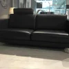 Sofa Ego in Leder 40 Verkehrsschwarz mit Kopfstütze