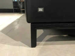 Sofa Ego in Leder 40 Verkehrsschwarz mit Kopfstütze