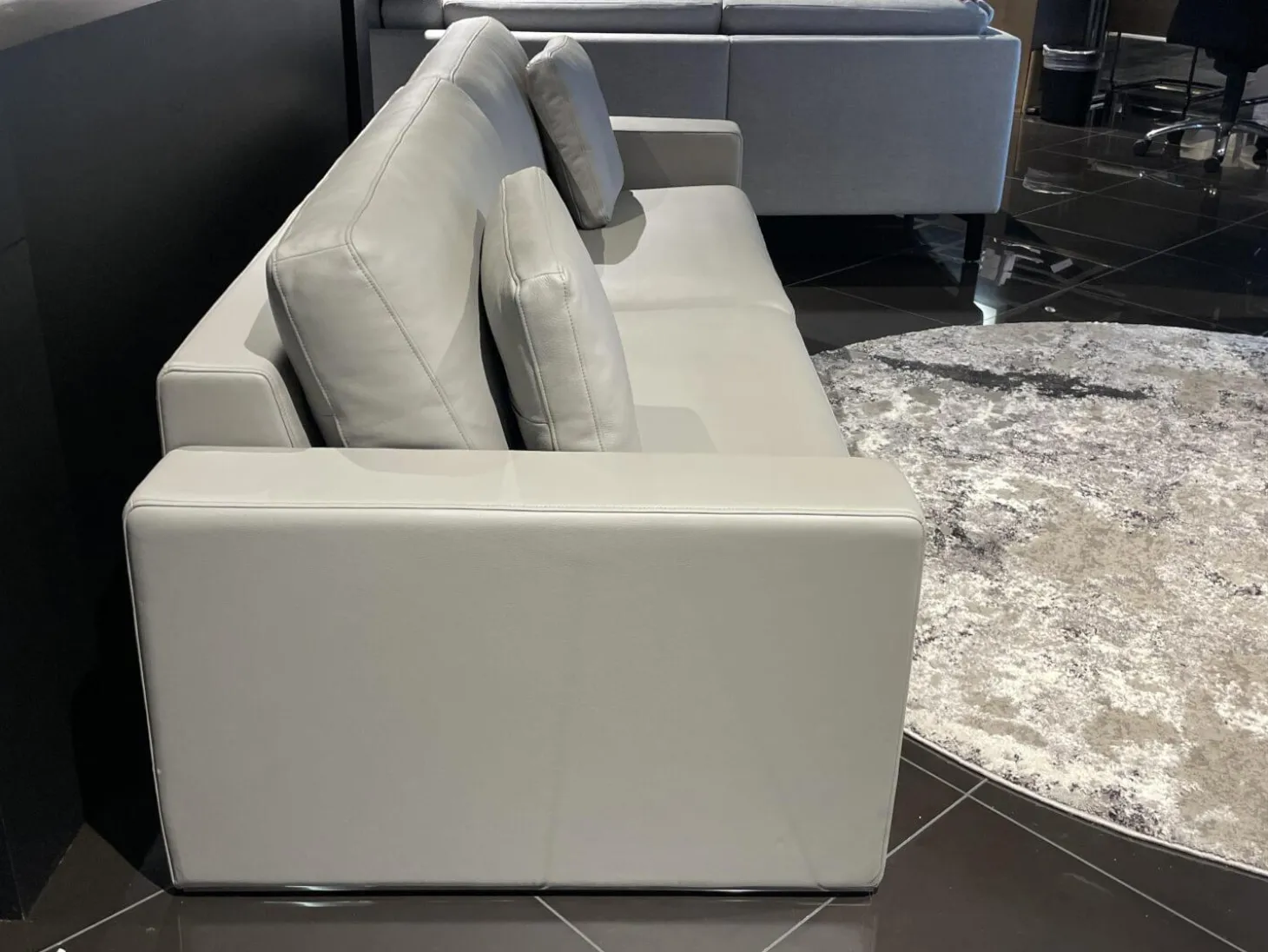 Sofa Ego Leder 38 101 Hell Steingrau Grau