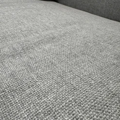 Sofa Elm Stoff 8300 Lichtgrau Grau Gestell Nussbaum Natur Geölt Braun Inklusive Kissen