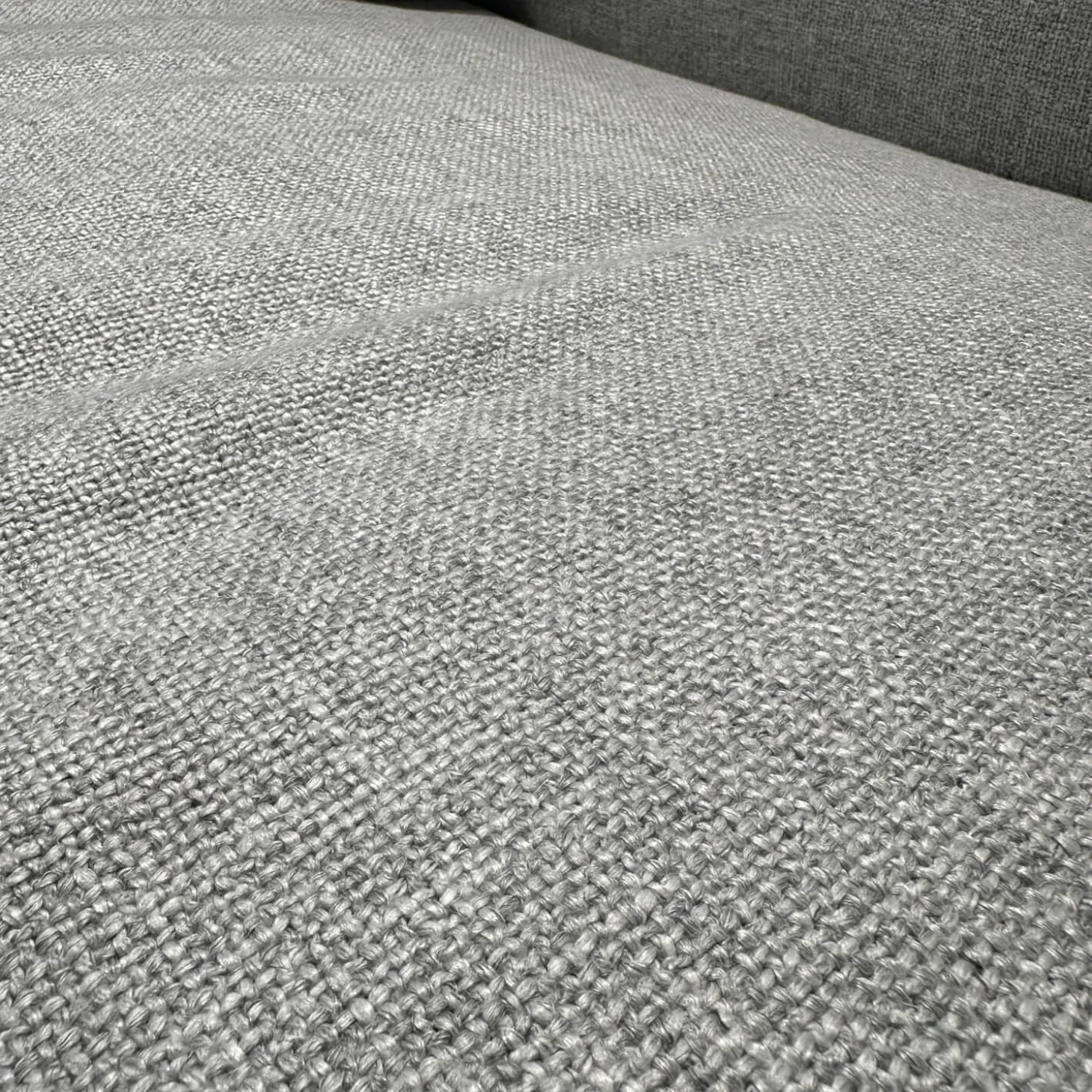 Sofa Elm Stoff 8300 Lichtgrau Grau Gestell Nussbaum Natur Geölt Braun Inklusive Kissen