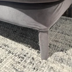 Sofa Febo 2833TS Stoff 2053251 Sirio Grau Füße Mit Stoff Bezogen Inklusive Rückenkissen