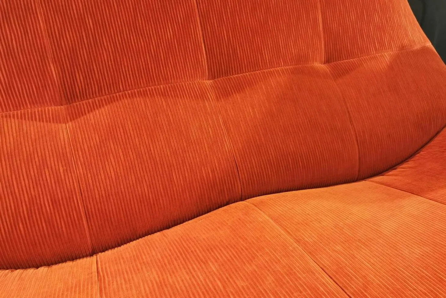 Sofa Florence 2Z Cordstoff Strada 74 Ziegelrot