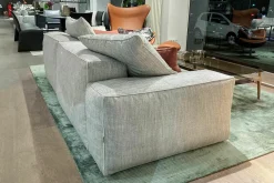 Sofa Gary Stoff Grau Mit Lederkissen Keder Braun