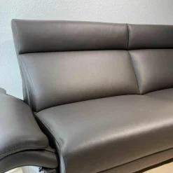 Sofa Gomera Zweisitzer Leder 18/7106 Dunkelbraun Savana 2 Armlehnen abklappbar