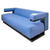 Sofa Gropius F51 2 Stoff Dama 0077 Blau Gestell Esche Schwarz