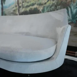 Sofa Guscio Bezug Extra Eldorado 1551 Grau Metallfüße Schwarz Verchromt