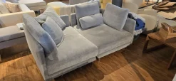 Sofa Hanapepe Stoff Indecence 02 Velour Grau Füße Aluminium Ohne Tisch Und Kissen