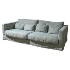 Sofa Heaven MS 1009 Stoff Nori 4 Turqouise Blau Grau Fuß Schwarz