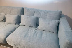 Sofa Heaven MS 1009 Stoff Nori 4 Turqouise Blau Grau Fuß Schwarz